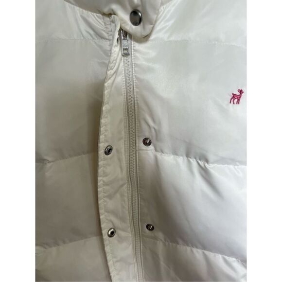 Old Navy Puffer Jacket Big Girls Size Large Off White - Picture 11 of 11